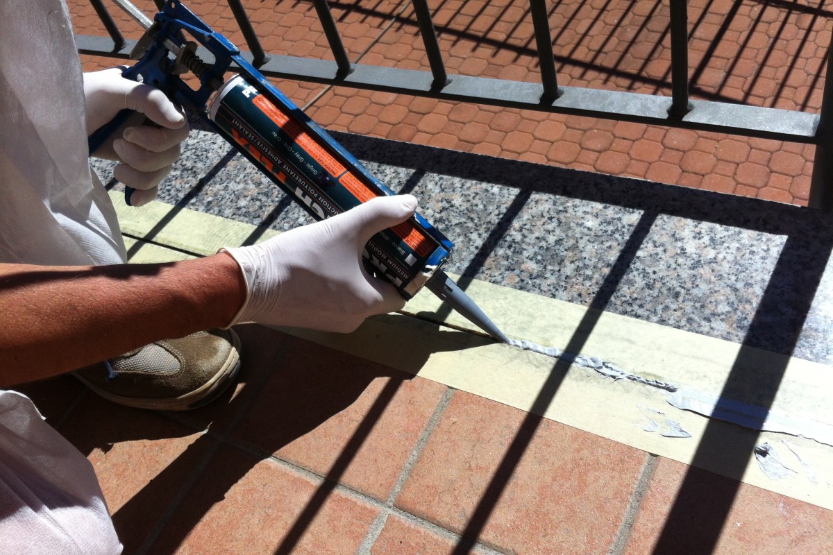 Waterproof sealing of perimeter joint of balcony edging Protech Balcony